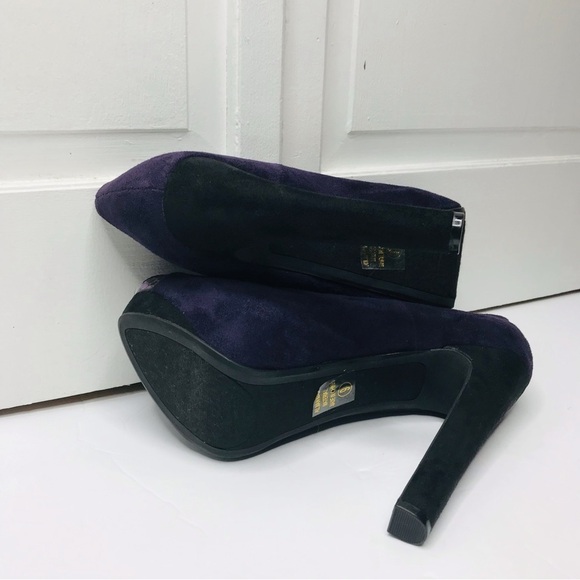 HEART IN D Purple Open Toe Suede High Heels Size 9❗️PRICE IS FIRM❗️ - Picture 7 of 9